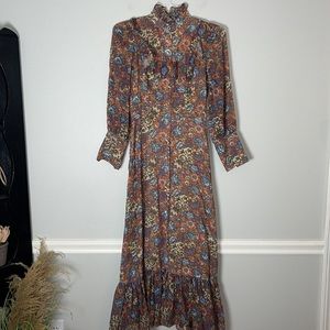 Vintage The Cottager for Junior Petites Prairie Floral Dress